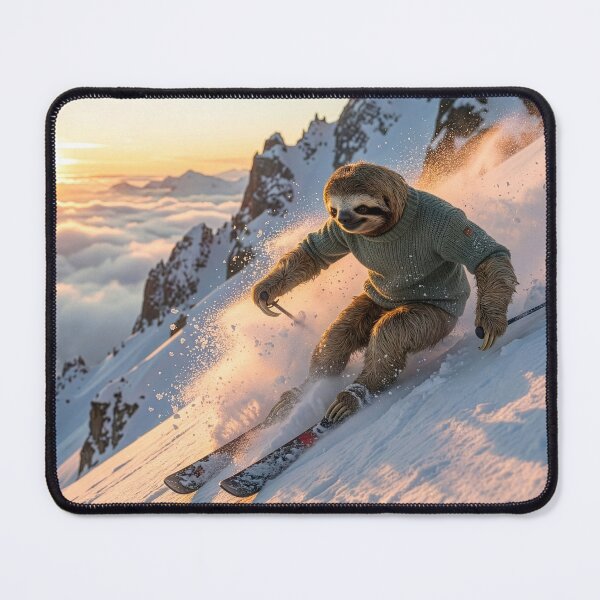 Item preview, Sloth Skis Down Mountain Slope designed and sold by Tridentulus.