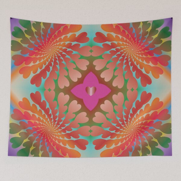 Item preview, Multicolor Heart Bloom: Infinite Love Vibration designed and sold by OIL Pattern Design .