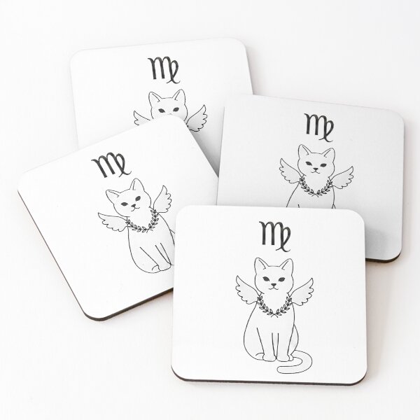 Item preview, Virgo Cat Minimalist Design | Zodiac Astrology Illustration designed and sold by CuteKats.