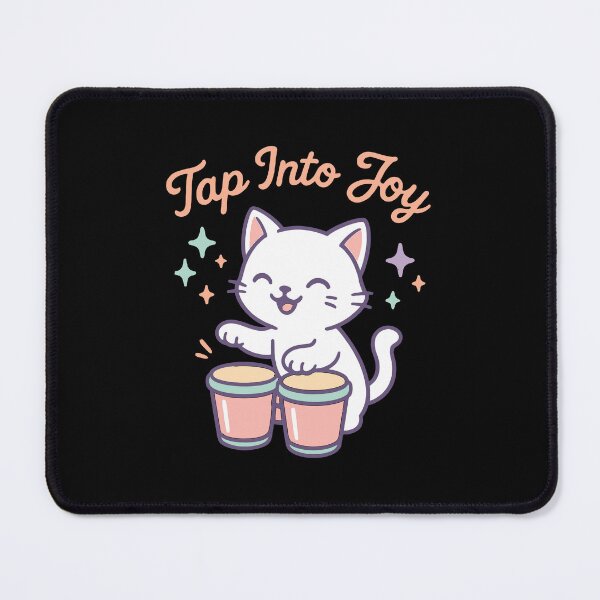 Item preview, Tap Into Joy Cat Graphic Shirt – Soft Positive Cat Art designed and sold by WhiskerlyGfx.