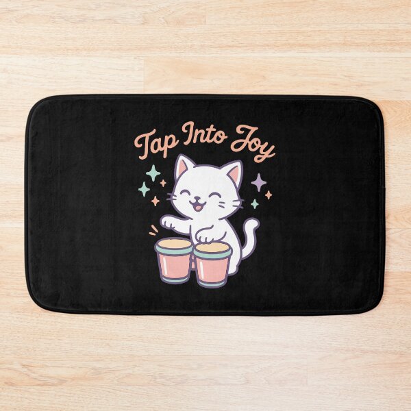 Item preview, Tap Into Joy Cat Graphic Shirt – Soft Positive Cat Art designed and sold by WhiskerlyGfx.