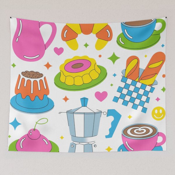 Item preview, Neon Breakfast Doodles designed and sold by Marplesmade.