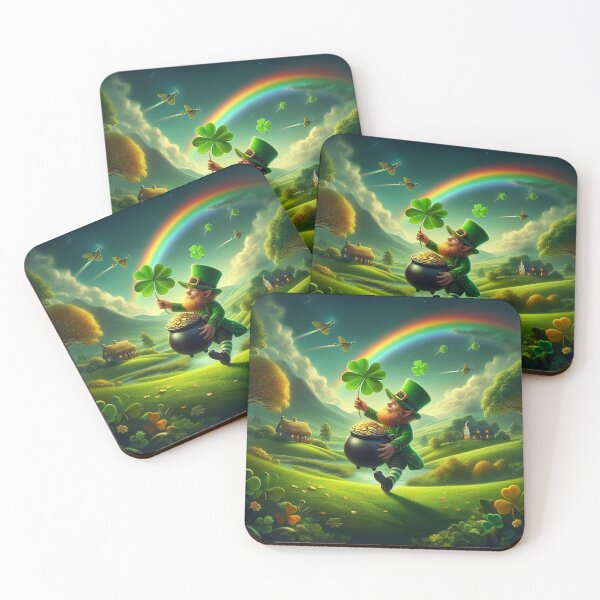 Item preview, Saint Patrick’s Day Shenanigans – Leprechaun, Rainbow & Pot of Gold designed and sold by Sybille-Yates.