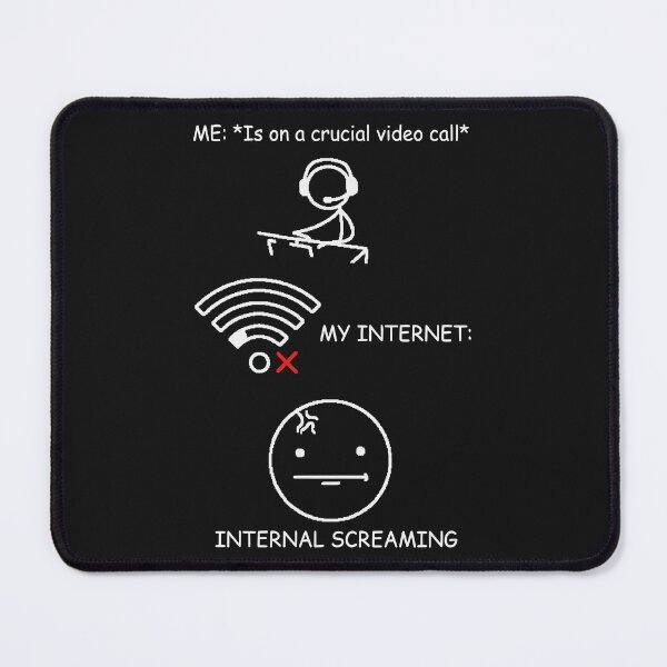 Item preview, Funny Internal Screaming Crucial Video Call Meme - White designed and sold by WAMTEES.