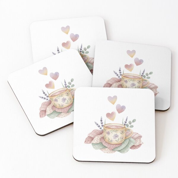 Item preview, Lavender Tea & Hygge Morning Watercolor designed and sold by kadryshop.