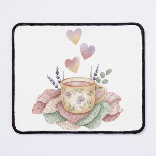 Item preview, Lavender Tea & Hygge Morning Watercolor designed and sold by kadryshop.