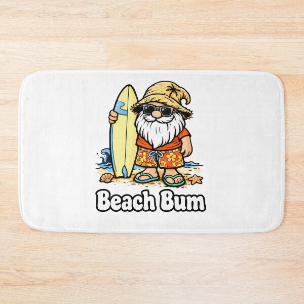 Item preview, Beach Bum Gnome with Surfboard – Cute Summer Cartoon Art designed and sold by Moriarty's Digital Visions.