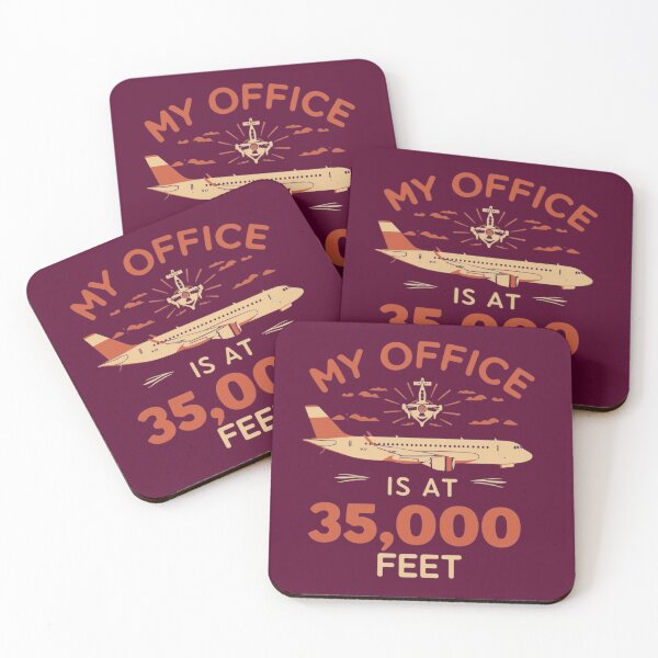 Item preview, My Office Is at 35,000 Feet. Pilot Aviation Airplane Design. designed and sold by LunaPrintCo.