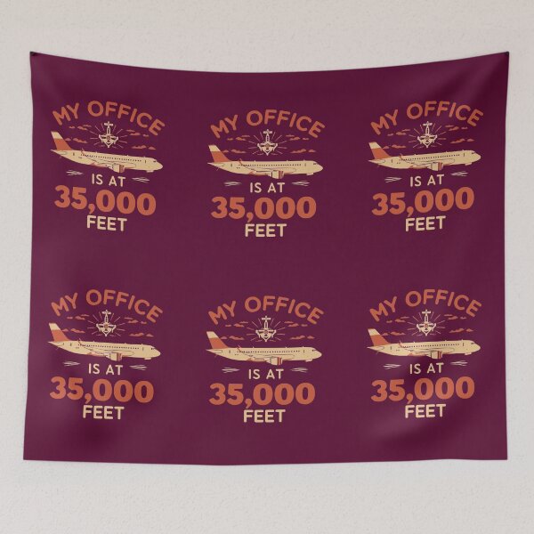 Item preview, My Office Is at 35,000 Feet. Pilot Aviation Airplane Design. designed and sold by LunaPrintCo.