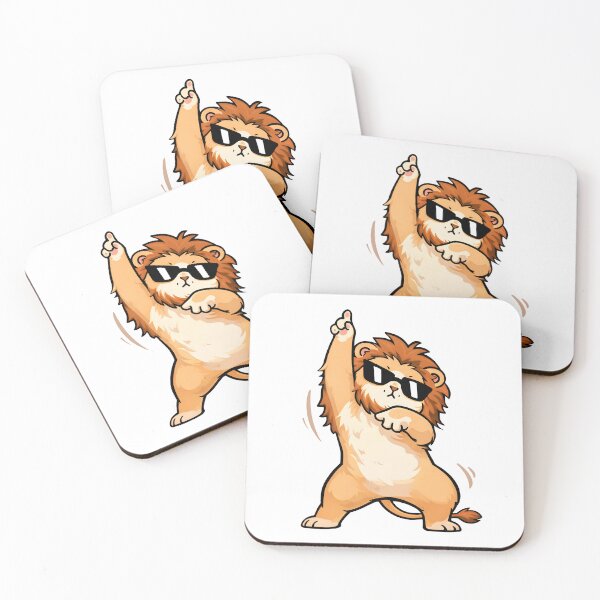 Item preview, Dancing Lion With Sunglasses – Funny Cute Animal Illustration designed and sold by Senkov.