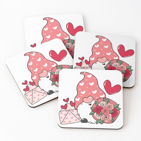 Item preview, Cute Valentine Gnome With Roses Love Letter Heart Kawaii Design designed and sold by ZYNORAworld.
