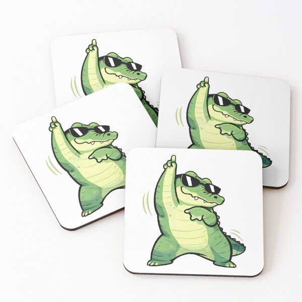 Artikelvorschau, Cooler tanzender Alligator mit Sonnenbrille entworfen und verkauft von Senkov.