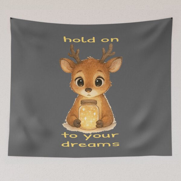 Item preview, Hold On To Your Dreams Deer Star Jar designed and sold by BigBlueArt.