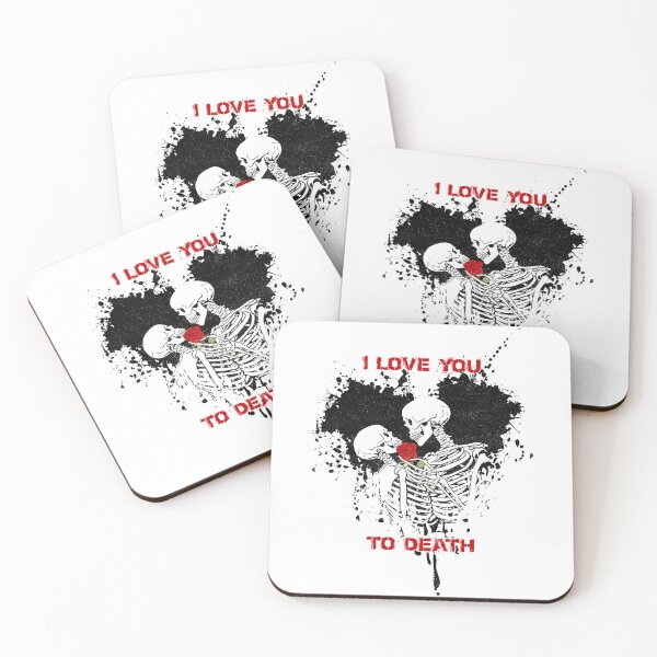 Item preview, Gothic Skeleton Couple Lovers With Red Rose designed and sold by BetOova.