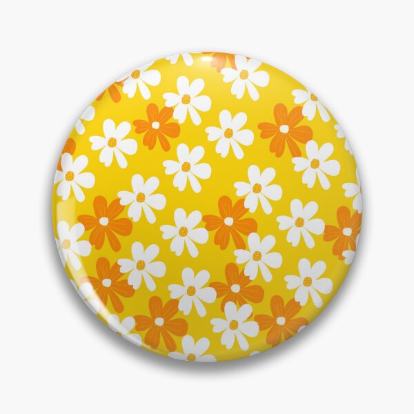 Item preview, Orange and White Floral Pattern designed and sold by Andrew  Hitchen.