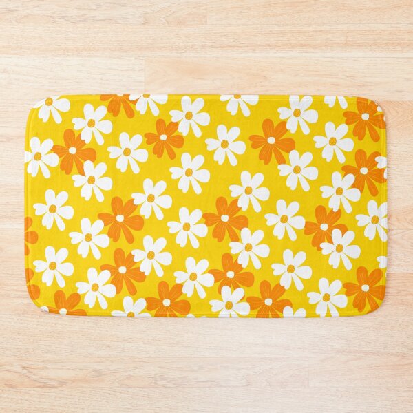 Item preview, Orange and White Floral Pattern designed and sold by Andrew  Hitchen.