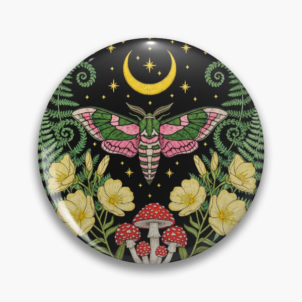 Item preview, Moth series, moon magic, evening primrose designed and sold by MidnightARTing.
