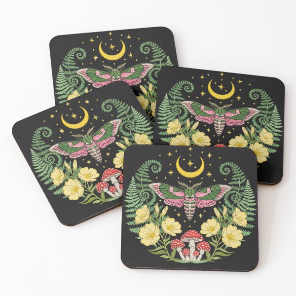 Item preview, Moth series, moon magic, evening primrose designed and sold by MidnightARTing.