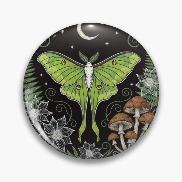 Aperçu de l'œuvre Papillon lune, automne, magie lunaire, champignons, floraison lunaire créée et vendue par MidnightARTing.