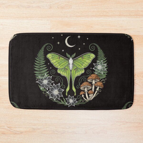 Item preview, Luna Moth, Autumn, Moon Magic, Mushrooms, Moon Blooms designed and sold by MidnightARTing.