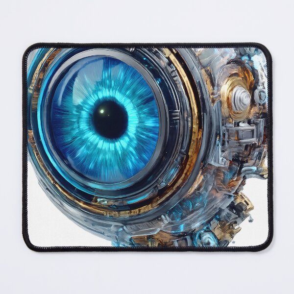Item preview, Cybernetic Evil Eye - Futuristic Mechanical Nazar Amulet designed and sold by etuvibes.