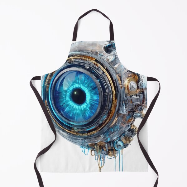 Item preview, Cybernetic Evil Eye - Futuristic Mechanical Nazar Amulet designed and sold by etuvibes.