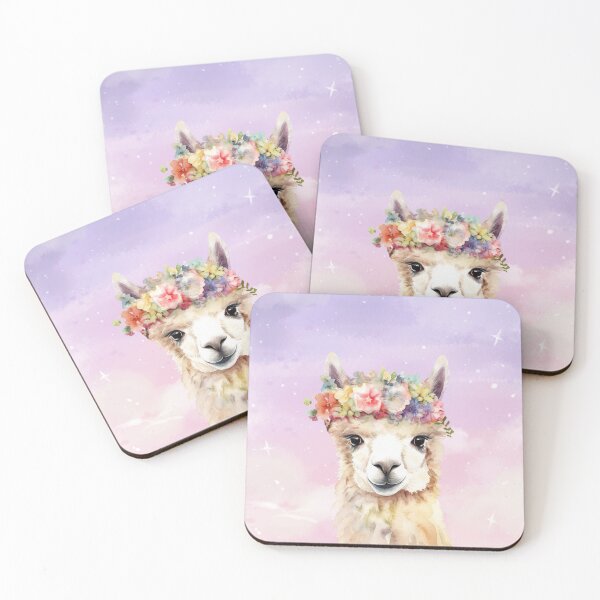 Item preview, Llamaste – Floral Serenity in Pastel Skies designed and sold by MandiDaniDesign.