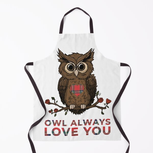 Item preview, Scottish Owl Always Love You Tartan Heart Folk Art Illustration designed and sold by Loom on the Loch.
