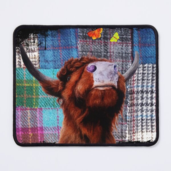 Item preview, Highland cow, catle, nature, scotish tartan, designed and sold by NessArtByEwa.