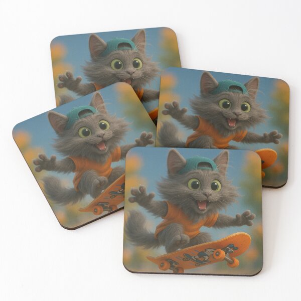 Item preview, Skater Nebelung Cat designed and sold by Sillytoe.