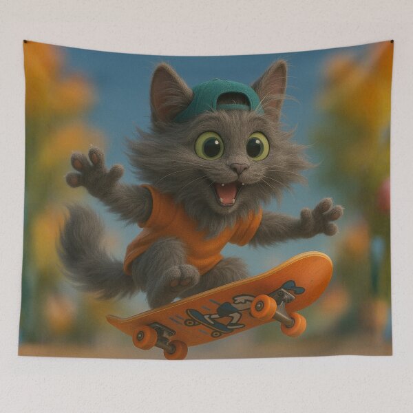 Item preview, Skater Nebelung Cat designed and sold by Sillytoe.