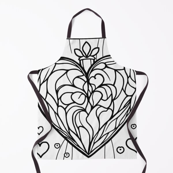 Item preview, Heart Line Art – Black and White Abstract Heart Design designed and sold by Kookyclan.