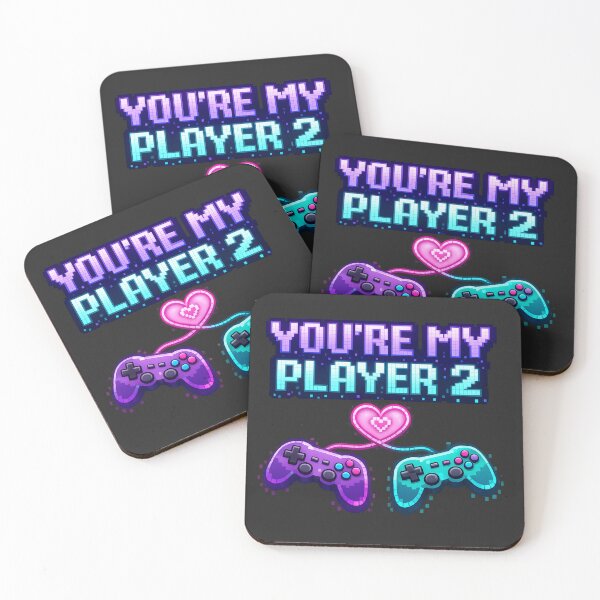 Item preview, You're My Player 2 Gamer Friendship Pixel Art designed and sold by PunchDrop.
