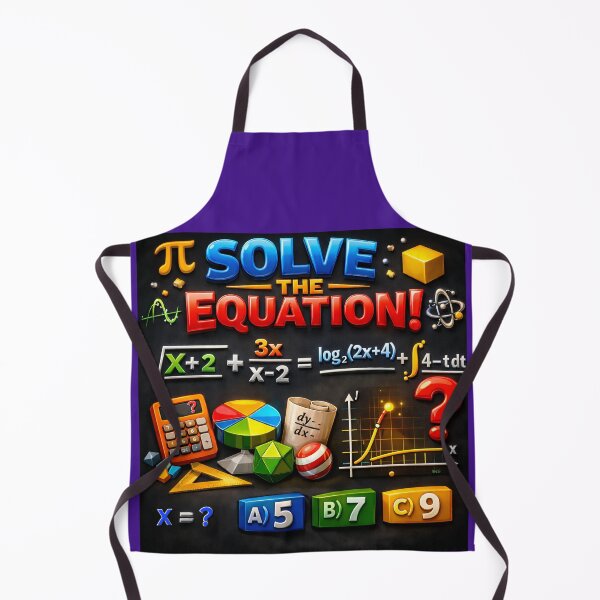 Item preview, Solve the Equation – Hidden Answer Math Art 3D Glossy Typography designed and sold by AwesomeDigiShop.