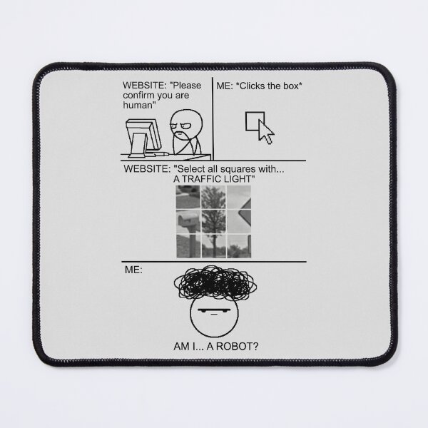 Item preview, Funny Website Captcha Robot Verification Rage Meme designed and sold by WAMTEES.