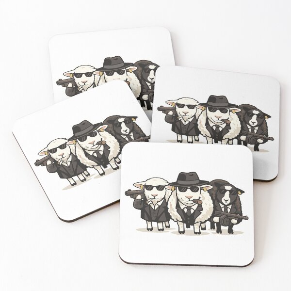 Item preview, Sheep Mafia – Funny Animal Gang Illustration designed and sold by Bruch-Studios.