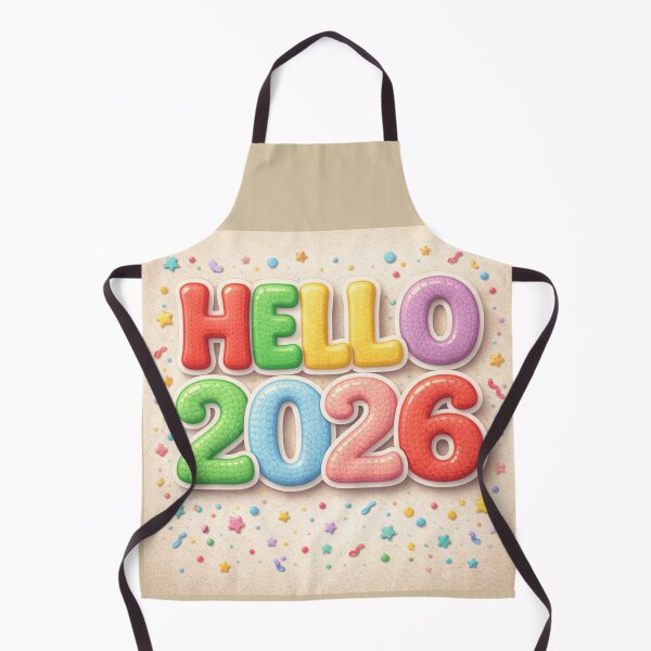 Item preview, Hello 2026 Colorful Bubble Letter New Year Tee designed and sold by POD DYNASTY | Original Print On Demand T-Shirt Graphics.