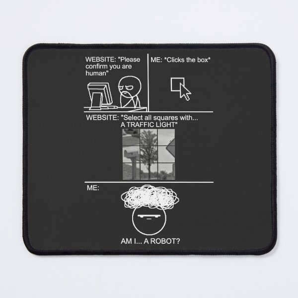 Item preview, Funny Website Captcha Robot Verification Rage Meme - White - designed and sold by WAMTEES.
