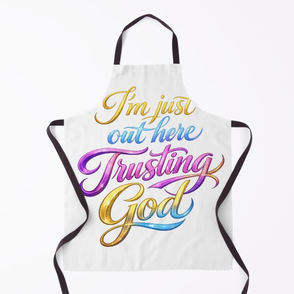Item preview, I’m Just Out Here Trusting God – Inspirational Typography Design designed and sold by PRfoxy.