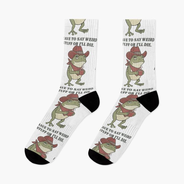 Item preview, I Have To Say Weird Stuff Or I Will Die Shirt Funny Frog Humor Tee Unhinged Best Friend Gift designed and sold by LessIsLoud.