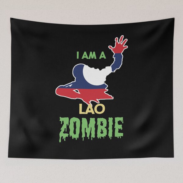 Item preview, Zombie Halloween Lao Flag designed and sold by countryflags.