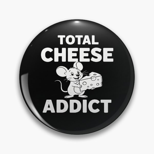 Item preview, Total Cheese Addict - Cute Mouse Eating Swiss Cheese Humor designed and sold by Axivra.