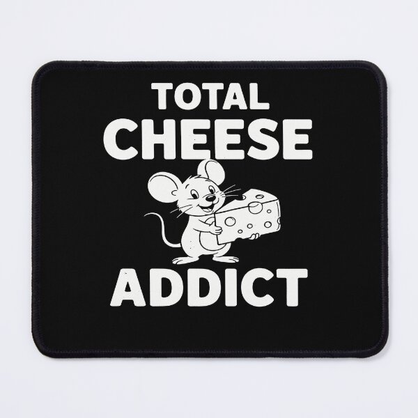 Item preview, Total Cheese Addict - Cute Mouse Eating Swiss Cheese Humor designed and sold by Axivra.