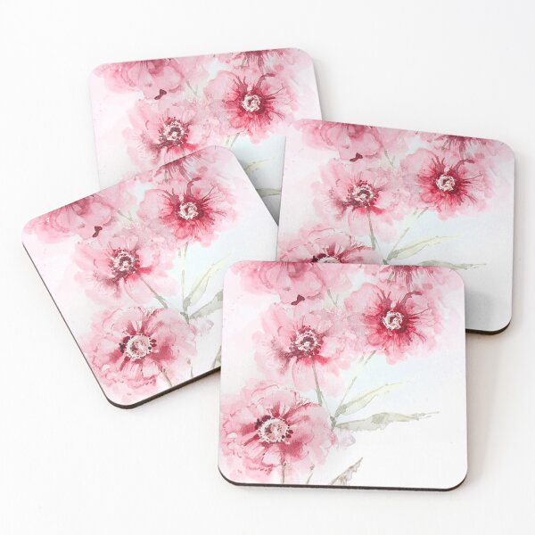 Item preview, Pink Watercolor Flowers designed and sold by Kara Draws.
