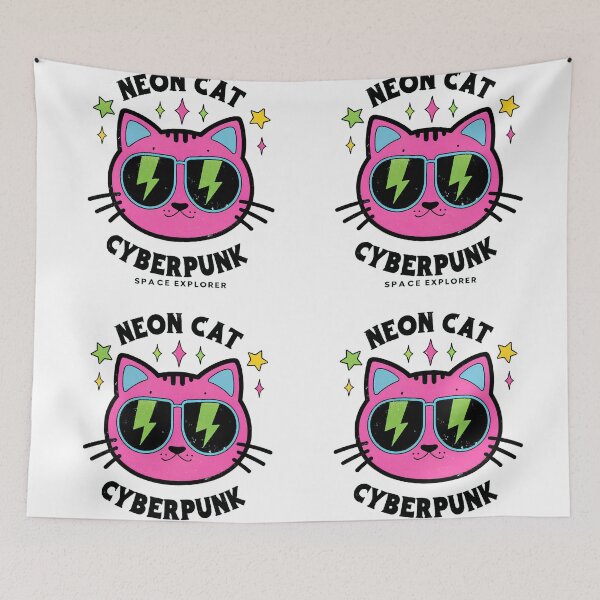 Item preview, Cyberpunk Cat designed and sold by ART ATTACK ZONE.