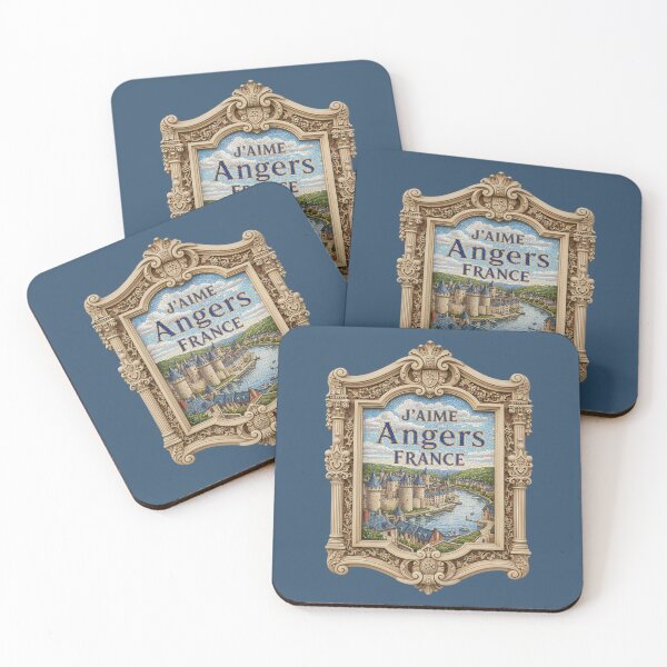 Item preview, J’aime Angers France – Loire Valley Renaissance Mosaic with Carved Stone Frame designed and sold by FrancophileFun.