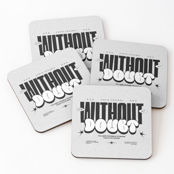 Item preview, Without Doubt Vintage Motivational Typography Design designed and sold by AUDIO ART.