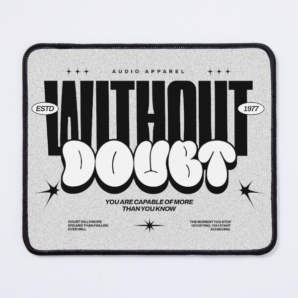 Item preview, Without Doubt Vintage Motivational Typography Design designed and sold by AUDIO ART.