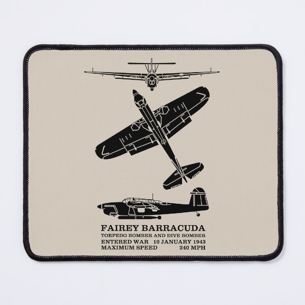Item preview, Fairey Barracuda British WW2 Plane Silhouettes Infographic designed and sold by MilitaryMart.