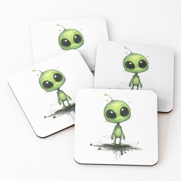 Item preview, Cute Green Alien Cartoon Character designed and sold by Senkov.